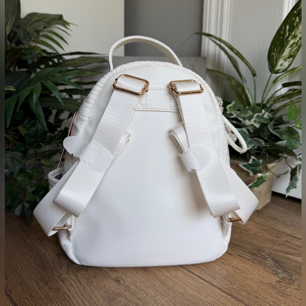 Juicy Couture Rosie Vegan Leather Angel White & Gold Mini Backpack - Picture 2 of 11